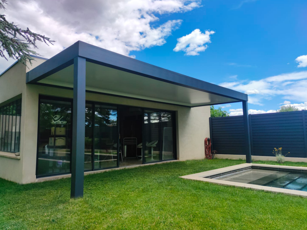 Grande pergola (sans poteau intermédiaire)
