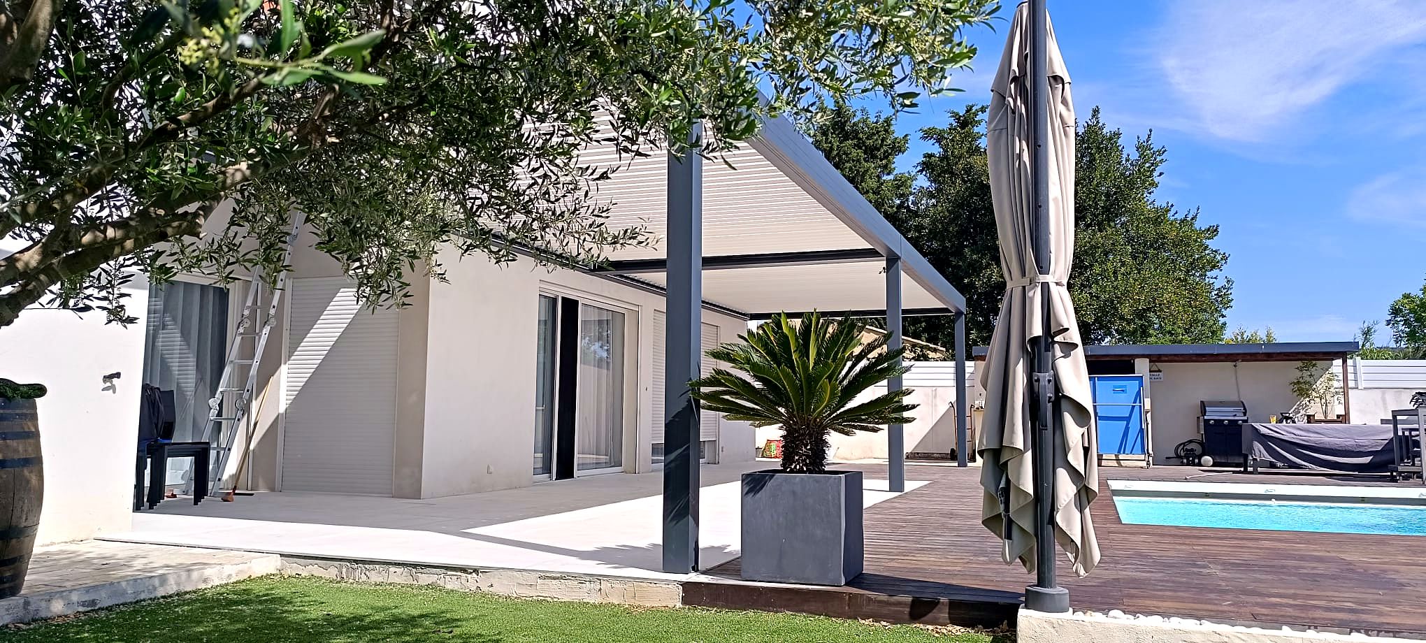 double pergola aluminium
